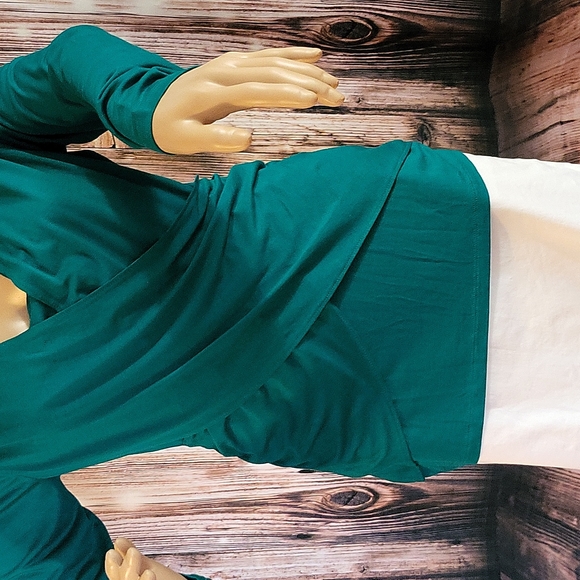 NWOT Ann Taylor Women's Long Sleeve V-Neck Cross Front Blouse Size M - Picture 2 of 9